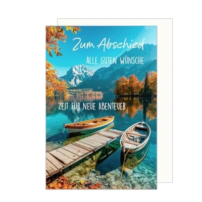 Abbildung von Edition Seidel Premium Glückwunschkarte zum Abschied mit Umschlag. Abschiedskarte Grußkarte Karte Billet Ruhestand Jobwechsel Mann Frau Kollege Kollegin Freunde (AS135 SW024)