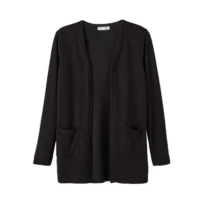 Abbildung von Name it Nkfvicti LS CARD Strickjacke für Kinder, Größe: 116, Black