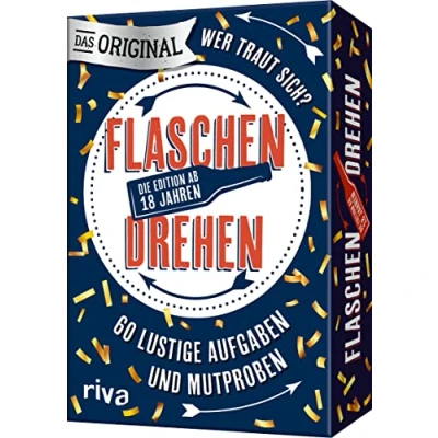 Abbildung von Flaschendrehen Die Edition ab 18 Jahren: 60 lustige Aufgaben und Mutproben Das Original. Der Spieleklassiker für Erwachsene perfekt Geburtstag, Weihnachten als Geschenk