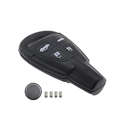 Abbildung von OTOTEC Schlüsselgehäuse Reparaturset, kompatibel mit SAAB 93 2003201, 95 20032011 Funkschlüssel 4 Tasten (ungeschliffene Klinge)