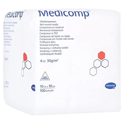 Abbildung von Medicomp Kompressen 10x10 cm unsteril