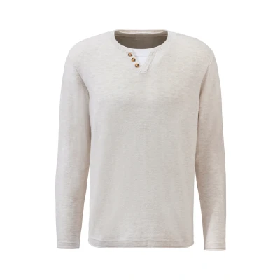 Abbildung von H.I.S Strickpullover, Herren, Größe: Large, Beige meliert