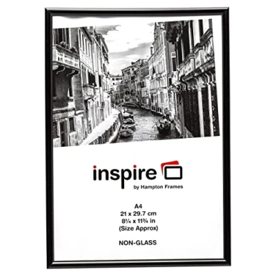 Abbildung von TPAC A4MARBLK NG Kunststoff Bilderrahmen Certiciate, DIN A4, 21 x 29.7 cm, schwarz