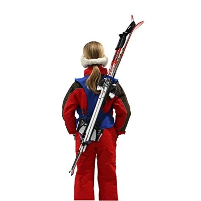 Abbildung von Wantalis Skiback kid Ein revolutionäres Produkt, um Ihre Ski freihändig zu tragen Anpassbare und verstellbare Schultergurte Kindergröße max. 1m30