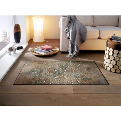 Abbildung von wash+dry by Kleen Tex Teppich »Madhana« rechteckig 7 mm Höhe Motiv Mandala, rutschhemmend, In und Outdoor geeignet, waschbar