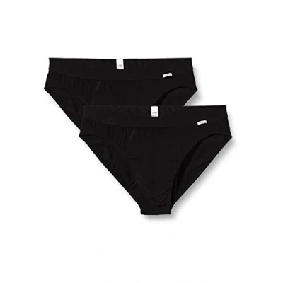 Abbildung von Huber Herren Brasil 2er Pack Slip, Schwarz (Schwarz 7665), X Large (Herstellergröße: XL)