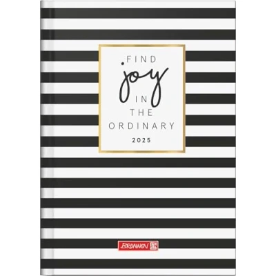 Abbildung von BRUNNEN Buchkalender Modell 796 (2025) „Stripes“, 2 Seiten = 1 Woche, A5, 128 Seiten, Grafik Einband
