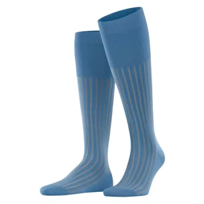 Abbildung von FALKE Herren Shadow M KH Baumwolle lang Gemustert 1 Paar Kniestrümpfe, Blau (Sky Blue 6868) neu umweltfreundlich, 43 44