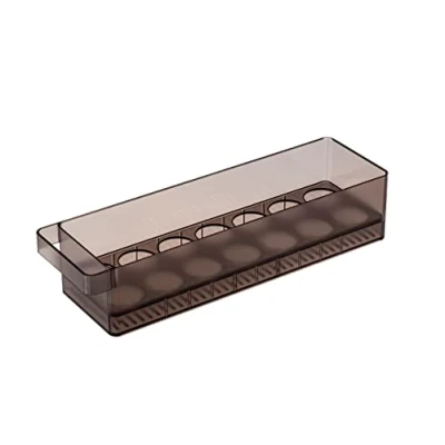 Abbildung von Yamazaki 5765 TOWER Kühlschrank Eierablage, schwarz, PS Harz, minimalistisch, 11 x 37.5 8.2 cm