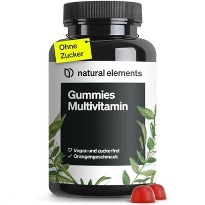 Abbildung von Gummies Multivitamin 120 fruchtige Gummibärchen natürliches Aroma mit 12 Vitaminen und Mineralstoffen (Vitamin C, D3, Biotin, Folsäure, Zink &amp; mehr) in Deutschland produziert laborgeprüft
