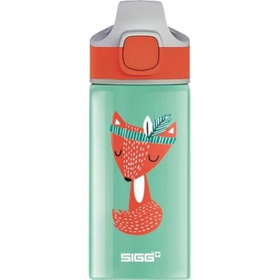 Abbildung von SIGG Miracle Peaceful Kinder Trinkflasche (0.4 L), robuste Kinderflasche aus Aluminium mit auslaufsicherem Deckel, Strohhalm und Silikon Mundstück [Amazon Exclusive]
