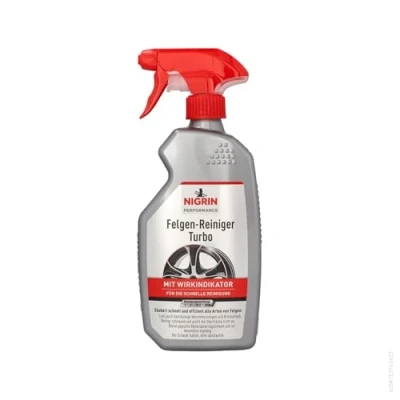 Abbildung von NIGRIN Turbo Felgenreiniger, für alle Felgenarten, mit Wirk Indikator, schnelle Reinigung, 500 ml