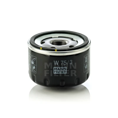 Abbildung von MANN FILTER W 75/3 Ölfilter M 20 X 1.5 mit einem Rücklaufsperrventil Anschraubfilter RENAULT: CLIO 2, 1, 4 Estate, DACIA: Logan I MCV, Sandero