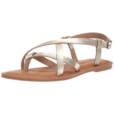 Abbildung von Amazon Essentials Damen Freizeitsandale mit Riemchen, Gold, 37.5 EU