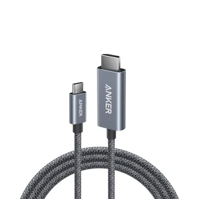 Abbildung von Anker HDMI Kabel, 4K@60Hz HDR auf USB C ultraschnelles Kabel aus Nylon geflochten mit Advanced Shielding, Thunderbolt 5/4/3, für MacBook, iPad, iPhone, HD TV &amp; mehr (180cm)