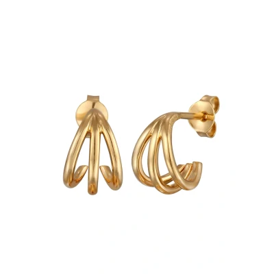 Abbildung von Elli Basic HALF HOOP Ohrringe, Damen, Größe: One Size, Gold