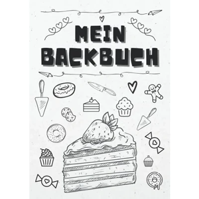 Abbildung von Mein Backbuch zum Selberschreiben: Personalisiertes Rezeptbuch Eintragen meiner besten Backrezepte mit Register und Seitennummerierung im A4 Format