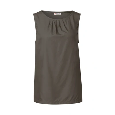 Abbildung von STREET ONE Damen 3411873 Blusentop mit Raffung, Nomad Brown, 38