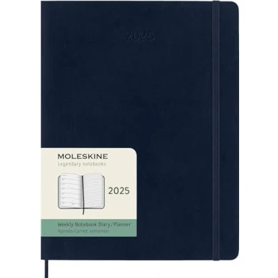 Abbildung von Moleskine Weekly Planner, WochenPlaner mit Platz für Notizen 12 Monate 2025, Weicher Einband und Elastischer Verschluss, Farbe SaphirBlau, ExtraGroßes Format 19x25 cm