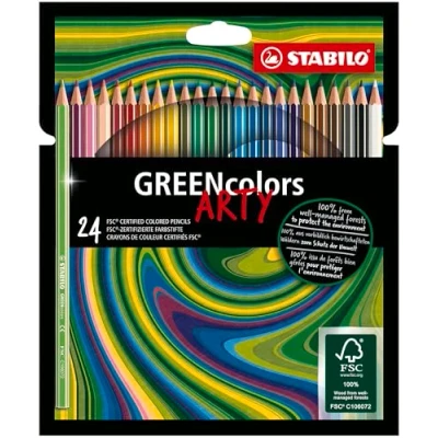Abbildung von Umweltfreundlicher Buntstift STABILO GREENcolors ARTY 24er Pack mit 24 verschiedenen Farben