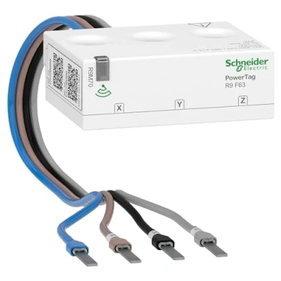 Abbildung von Schneider Electric R9M70 PowerTag Resi9 F63 3P+N Flexkabel, Verbindung mit dem Wiser Hub, Leitungsschutzschalter Made in Germany