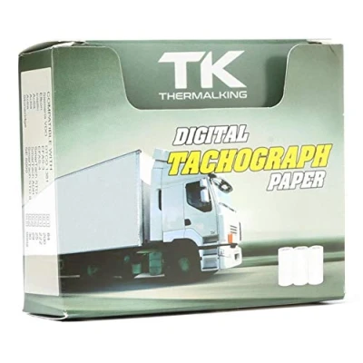 Abbildung von 6 Stk. zertifizierte Tachorollen Tachographenpapier Thermorollen/Thermopapier für sämtliche digitalen LKW Tachographen/Fahrtenschreiber 57/8mm Thermal King