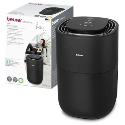 Abbildung von Beurer LB 200 Luftbefeuchter mit energieeffizienter Kaltverdunstungstechnologie, hygienische konstante Befeuchtung der Luft, Filtertrocknungsfunktion, 3 Befeuchtungsstufen, für Räume bis ca. 30m²