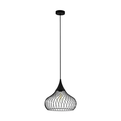 Abbildung von Eglo 43344 Hängeleuchte STAVERTON orientalisch Stahl schwarz E27 1X40W H:110 Ø36,5cm dimmbar