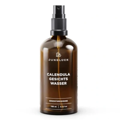 Abbildung von JUNGLÜCK Calendula Gesichtswasser 100ml Vegan Milde Gesichtsreinigung Spray beruhigt, klärt porentief und schützt die Haut vor Feuchtigkeitsverlust Veträglicher Toner mit BIO