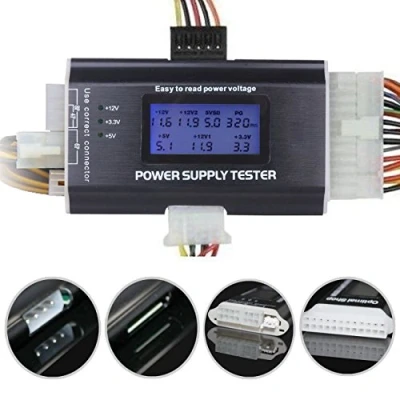 Abbildung von LEAGY 20/24 4/6/8 Pin 4,6 cm LCD Computer PC Power Supply Tester für SATA, IDE, HDD, ATX, ITX, Byi Stecker