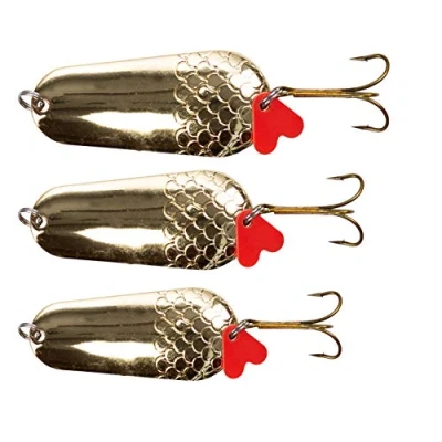 Abbildung von Zite Fishing Blinker Set Angeln 3 Kunstköder Hecht Zander Barsch Spinnfischen Gold 16 34g
