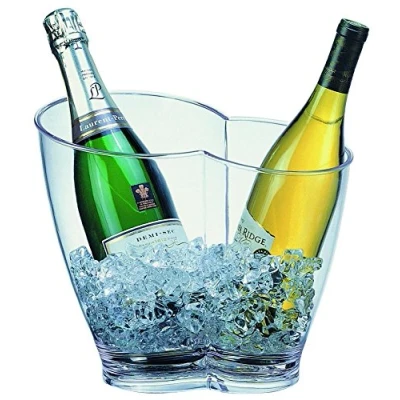 Abbildung von APS Wein / Sektkühler, Kühler, Flaschenkühler, glasklar, für Zwei Flaschen, 21,3 x 30,7 cm, 26 cm Höhe, 4 l Volumen