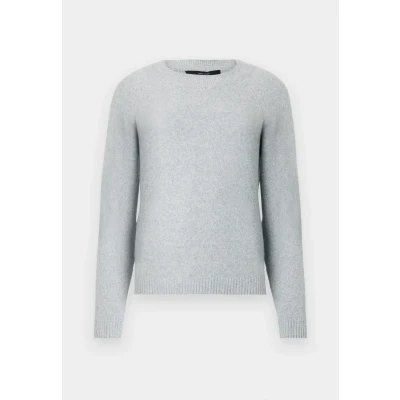 Abbildung von VERO MODA Damen VMDOFFY LS O Neck Blouse GA NOOS Pullover, Light Grey Melange, XXL