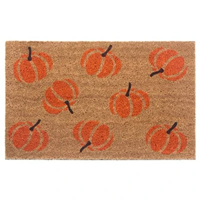 Abbildung von Hanse Home Kokos Fußmatte Halloween für Innen Schmutzfangmatte Natur, Kokosmatte Kürbis Orange, Fußabtreter rutschfest Flur, Terrasse, Eingangsbereich 45x75cm