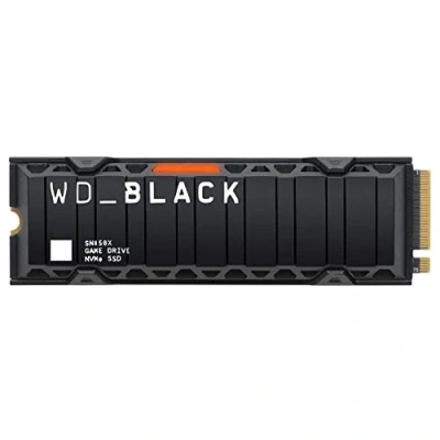 Abbildung von WD_BLACK SN850X NVMe SSD mit Heatsink 1 TB interne (Gaming Speicher, PCIe Gen4 Technologie, Lesen 7.300 MB/s, Schreiben 6.300 MB/s) Schwarz