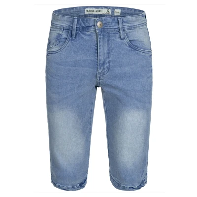Abbildung von Indicode Herren Jaspar Jeans Shorts mit 5 Taschen Herrenshorts Used Look für Männer Blue Wash, 3XL