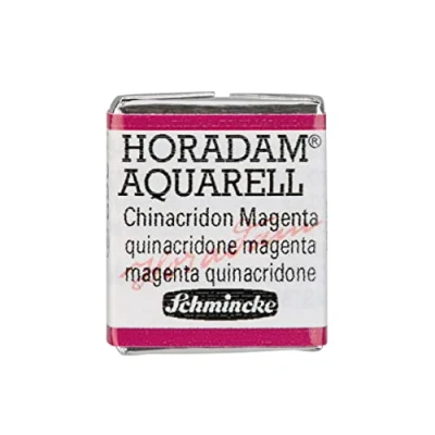 Abbildung von Schmincke HORADAM® AQUARELL feinste Künstler Aquarellfarben, 369 Chinacridon Magenta, 14 044, 1/2 Näpfchen