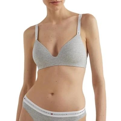 Abbildung von Tommy Hilfiger Damen Triangel BH Stretch, Grau (Light Grey Heather), S
