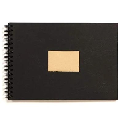 Abbildung von Clairefontaine 8371C Skizzenblock mit Doppelspirale und Kraftpapier, Din A5, 14.8 x 21 cm, 60 Blatt, 90 g Packung, braun