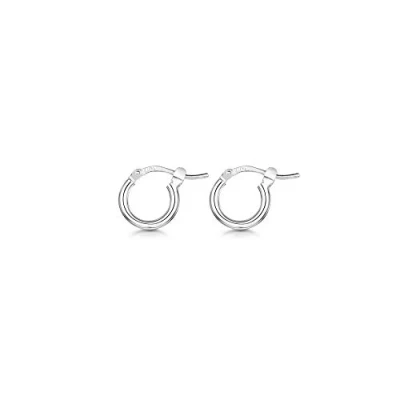 Abbildung von Amberta® 925 Sterling Silber Edle Ringe mit Scharnierbügel Kleine runde Creolen Ohrringe Durchmesse: 7 10 15 20 25 35 45 55 mm (7mm)