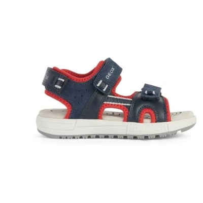 Abbildung von Geox Alben Trekkingsandale für Kinder, Größe: 29, Navy red Schuhe