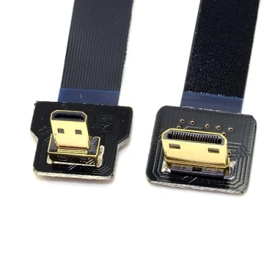 Abbildung von chenyang CYFPV 90 Grad unten abgewinkelt FPV Micro HDMI Stecker zu Mini FPC Flachkabel 20cm für HDTV Multicopter Luftbild