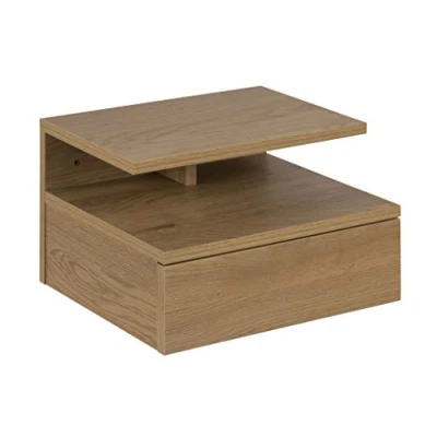 Abbildung von AC Design Furniture Fia Nachttisch mit 1 Schublade in Wildeichenoptik, Stück, Wandschrank im Minimalistischen Stil, Kleiner für die Wandmontage, B: 35 x H: 22,5 T: 32 cm