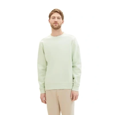 Abbildung von TOM TAILOR Herren Basic Crewneck Sweatshirt, 35169 Tender Sea Green, XXXL