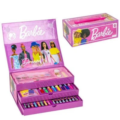 Abbildung von CERDÁ LIFE&#039;S LITTLE MOMENTS Barbie inspiriert Schreibwaren Set rosa Farbe 26 X 10 13 Cm enthält Fall mit allem, was Sie brauchen, um Original Produkt in Spanien entworfen