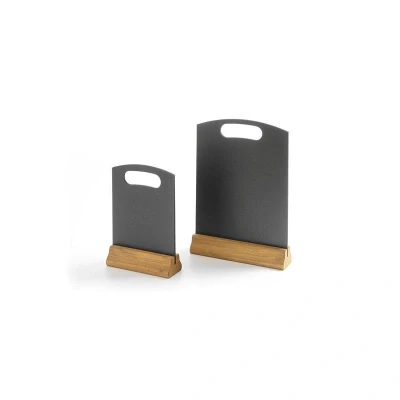 Abbildung von HENDI Tischkreidetafeln 2 Stk. 15 x 5 23 cm MDF schwarz Holzfuß