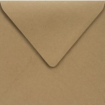 Abbildung von Netuno 100 Sandbraun Kraftpapier Briefumschläge quadratisch 145x145 mm Spitze Klappe 100g Briefkuverts hochwertig Briefhüllen Recycled quadratische Umschläge für Hochzeit Geburtstag Weihnachten