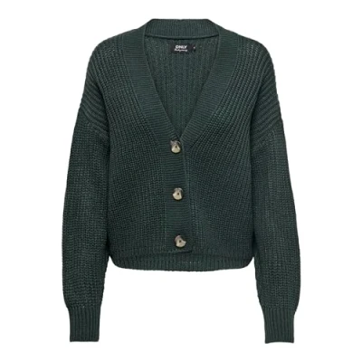 Abbildung von ONLY Damen Kurze Strickjacke Langarm V Ausschnitt Cardigan Knitted Basic Stretch Sweater ONLCAROL