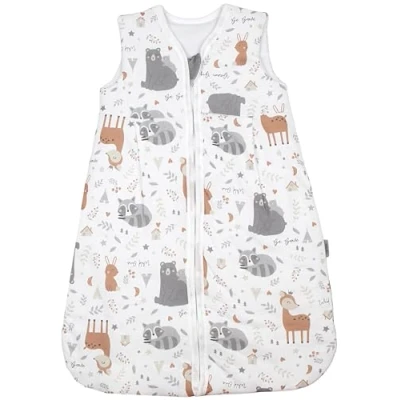 Abbildung von TupTam Schlafsack Baby 2.5 TOG Atmungsaktiver Ganzjahresschlafsack für Kinder, OEKO TEX zertifiziert, Farbe: Wilde Tiere, Größe: 80 86