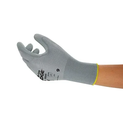 Abbildung von Ansell Edge 48 129 Arbeits Handschuhe, Vielseitig Einsetzbarer Handschuh, Heimwerker , Renovierungs und Mechanik Arbeiten, Grau, Größe 9 (12 Paar)